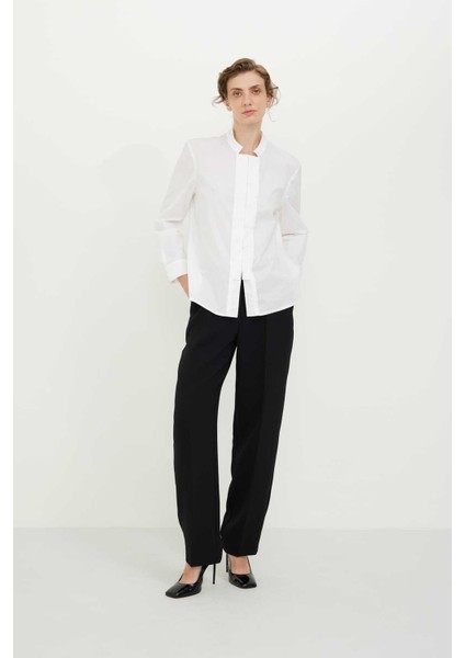 Pat Detaylı Poplin Gömlek Beyaz K2413503_002 fırsatları