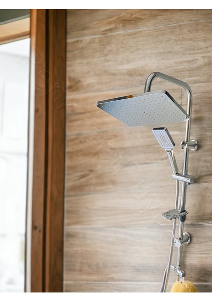 KROM Lüx Kaliteli Robot Kare Tepe Duş Sistemi Yağmurlama Duş Seti