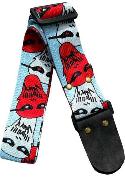 Maske Desenli Tasarım Gitar Askısı