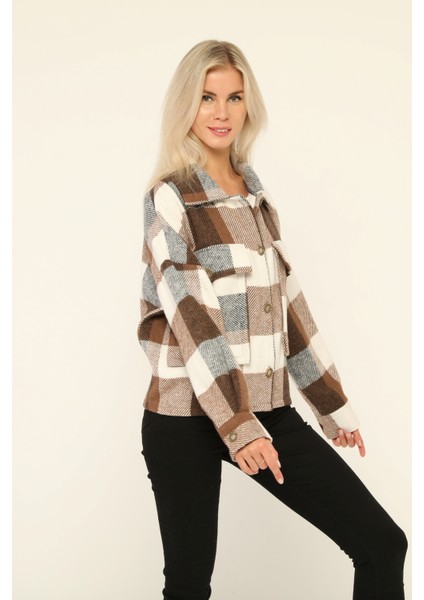 Kadın Krem Oduncu Ceket fırsatları