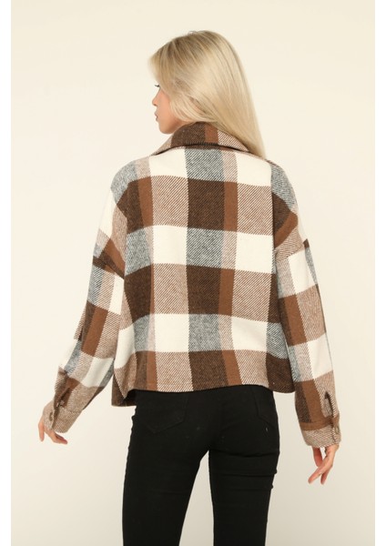 Kadın Krem Oduncu Ceket indirimleri