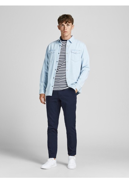 Erkek Chino Dar Kesim Lacivert Pantolon 12174309 modelleri