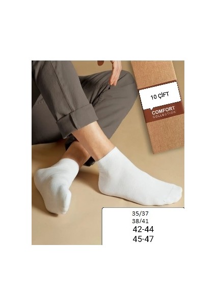 10 LU Ekonomik Düz Patik Çorap 35/37 BEDEN, RENK: SİYAH
