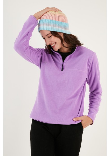 Slim Fit Yumuşak Dokulu Anti-Pilling Tüylenme Yapmayan Yarım Fermuarlı Polar Bayan POLAR 5907000 fiyatları