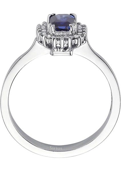 Pırlanta ve Oktagon Kesim Safir Taşlı Yüzük 0404R0323 modelleri