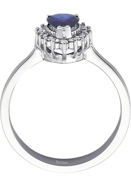 Pırlanta ve Damla Safir Taşlı Anturaj Yüzük 0404R0324 modelleri