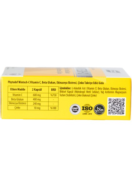 Wintech C + Beta Glukan - 30 Kapsül