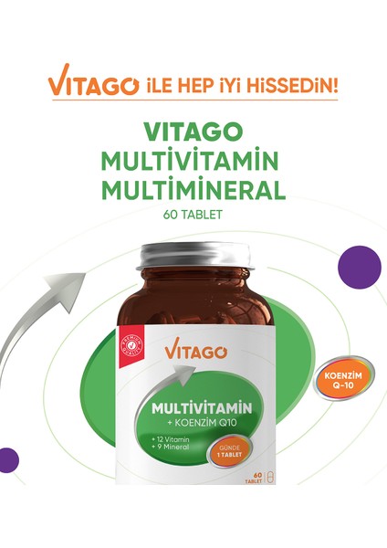 Premium Multivitamin Koenzim Q-10 60 Tablet Takviye Edici Gıda fiyatları