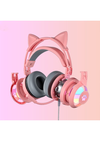 Geyik Kedi Kulak Oyun Kulaklığı Pc Bilgisayar Oyun Kulaklığı Mikrofon ile Gürültü Engelleme Kablolu USB 3.5mm Fiş Ps4/xbox One (Yurt Dışından) modelleri