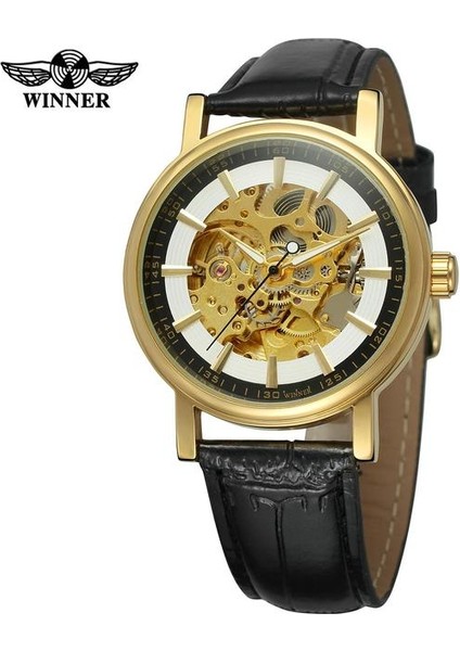 Resim Gösterisi Olarak Kazanan Üst Yepyeni Spor Tasarım Deri Çerçeve Altın Izle Erkek Saat Lüks Montre Homme Saat Erkekler Otomatik Saatler (Yurt Dışından)
