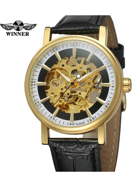 Resim Gösterisi Olarak Kazanan Üst Yepyeni Spor Tasarım Deri Çerçeve Altın Izle Erkek Saat Lüks Montre Homme Saat Erkekler Otomatik Saatler (Yurt Dışından) fırsatları