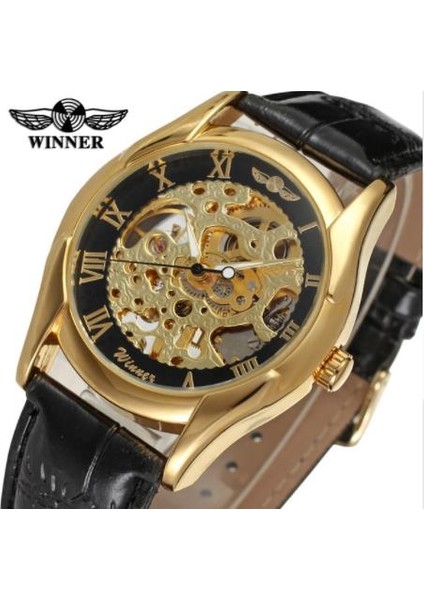 Resim Gösterisi Olarak Kazanan Üst Yepyeni Spor Tasarım Deri Çerçeve Altın Izle Erkek Saat Lüks Montre Homme Saat Erkekler Otomatik Saatler (Yurt Dışından) indirimleri