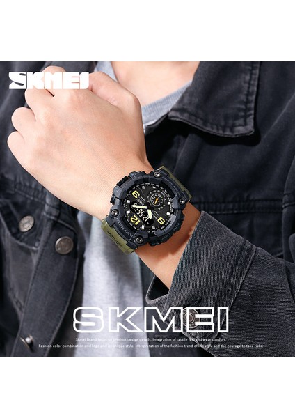 Yeşil Camouflage Skmeı Su Geçirmez Aydınlık Spor Kronograf Izle Erkek Ordu Kamuflaj Özel Kuvvetler Japon Hareketi Elektronik Saat 1637 (Yurt Dışından) fırsatları