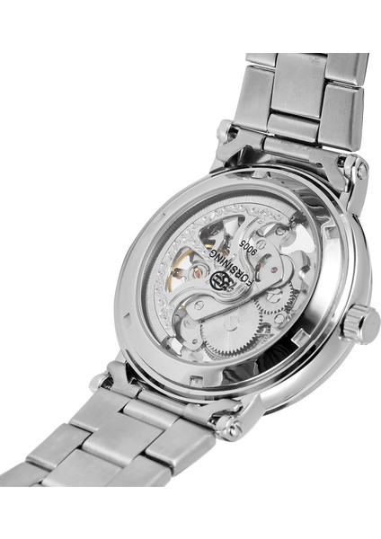 1-Kahverengi Gümüş Forsining Sevgili Saati Otomatik Mekanik Saat Su Geçirmez Spor Erkek ve Kadın Saatler Hediye Dropshipping Relogio Masculi (Yurt Dışından) fırsatları