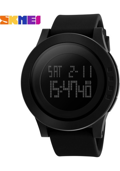 Siyah Skmeı Marka Izle Erkekler Askeri Spor Saatler Moda Silikon Su Geçirmez LED Dijital Kol Saati Erkekler Saat Adam Relogio Masculino (Yurt Dışından)