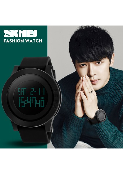 Siyah Skmeı Marka Izle Erkekler Askeri Spor Saatler Moda Silikon Su Geçirmez LED Dijital Kol Saati Erkekler Saat Adam Relogio Masculino (Yurt Dışından) fiyatları
