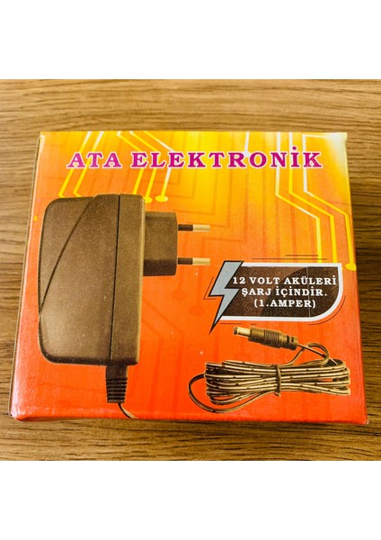 Ata Elektronik Çocuk Oyuncak Atv Utv Akülü Araç Araba 12 Volt Aküler Için Adaptör Şarj Cihazı Extra Maşalı Kablolu 1 Amper EXTRA timsah uçlu KABLOLU  VOLTAJ Kesicili