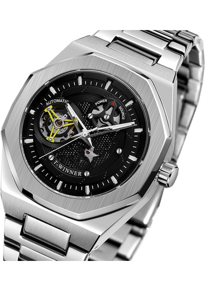 Gül Siyah Kazanan Reloj Hombre Erkek Izle Su Geçirmez Aydınlık Otomatik Mekanik Saatler Paslanmaz Çelik Kasa Erkek Kol Saatleri (Yurt Dışından) fiyatları