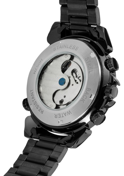 Gümüş Beyaz Jaragar Izle Basit Lüks Gümüş Içi Boş Çok Fonksiyonlu Erkek Saatler Su Geçirmez Otomatik Mekanik Çelik Saat Kol Saati Adam (Yurt Dışından) modelleri