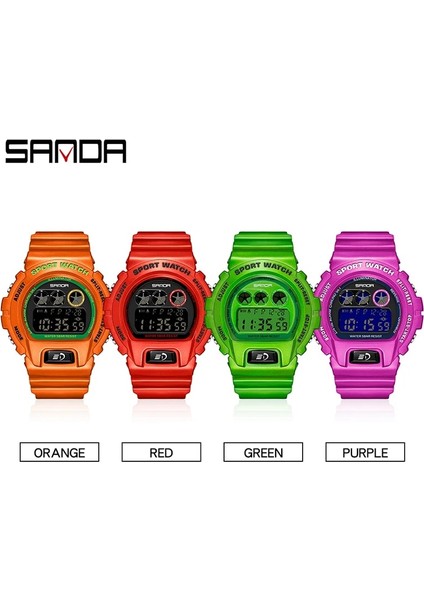 2017 Turuncu Sanda Moda G Tarzı Spor Saat Su Geçirmez Askeri Saat Titreşim Moda LED Işıklı Elektronik Erkek Saat Reloj De Hombre (Yurt Dışından)