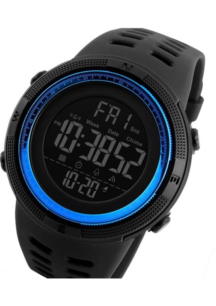 Tüm Siyah Skmeı Marka Kol Saati Erkekler Spor Saatler Moda Chronos Geri Sayım Su Geçirmez LED Dijital Saat Adam Askeri Relogio Masculino (Yurt Dışından) fiyatları