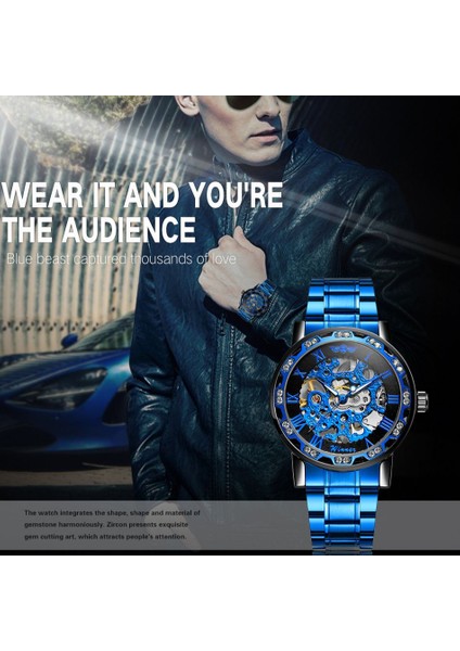 Gümüş Sıcak Marka T-Kazanan Lüks Erkekler Şeffaf Moda Elmas Aydınlık Hareketi Erkek Mekanik Kraliyet Tasarım Kol Saati (Yurt Dışından) fiyatları