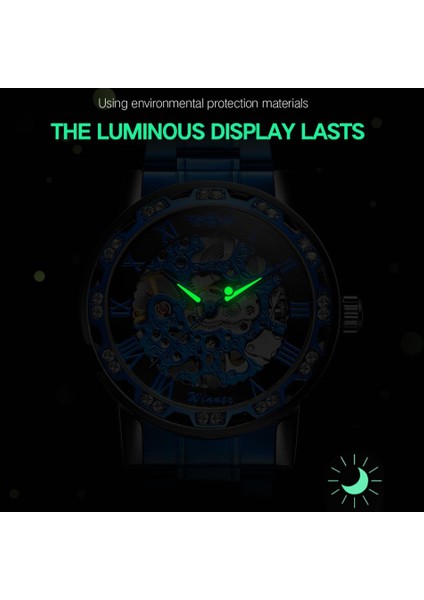 Gümüş Sıcak Marka T-Kazanan Lüks Erkekler Şeffaf Moda Elmas Aydınlık Hareketi Erkek Mekanik Kraliyet Tasarım Kol Saati (Yurt Dışından) modelleri