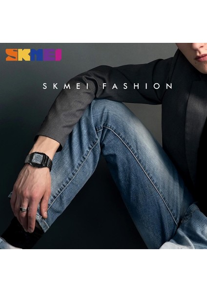Kahve Kutusu ile Skmeı Spor Saat Erkekler Dijital Saat Çalar Saat Geri Sayım Izle Büyük Kadran Cam Ayna Saat Moda Açık Relogio Masculino (Yurt Dışından)