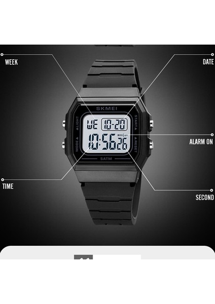 Açık Yeşil Skmeı Açık Spor Izle Erkekler Saatler Moda Basit Saatler Kadın Takvim Pu Kayış 5bar Su Geçirmez Dijital Saat Reloj Hombre (Yurt Dışından) indirimleri