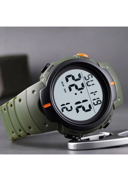 Gri Synoke Açık Spor Izle Su Geçirmez Dijital Saat Erkekler Moda LED Işık Kronometre Kol Saati Erkek Saat Reloj Hombre (Yurt Dışından) fırsatları
