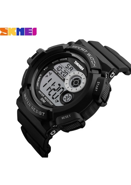 Turuncu Skmeı Açık Spor Izle Erkekler Basit Renkli LED Ekran Saatler Su Geçirmez Darbeye Dayanıklı Dijital Saat Reloj Hombre 1222 (Yurt Dışından)