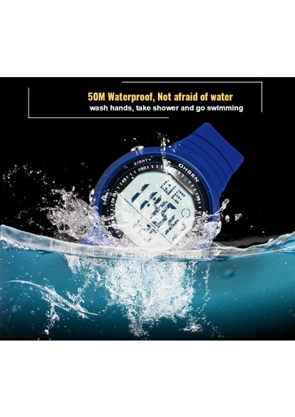 Kamuflaj Sarı Ohsen Dijital LCD Spor Erkek Kol Saati Relogio Masculino 50M Su Geçirmez Alarm Tarihi Kauçuk Moda Beyaz Açık Spor Izle Hediye (Yurt Dışından) indirimleri