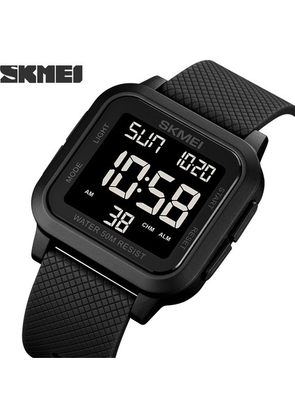 Tüm Siyah Skmeı Elektronik Hareketi Dijital Saat Su Geçirmez Saat Üst Marka Spor Erkek Saatler Geri Sayım Kronometre Kol Saati Boys Için (Yurt Dışından) fırsatları