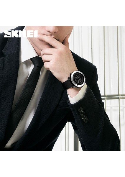 Siyah 2 Kutu ile Skmeı Spor Izle Erkekler Lüks Marka 5bar Su Geçirmez Saatler Montre Erkekler Çalar Saat Moda Dijital Saat Relogio Masculino 1426 (Yurt Dışından)