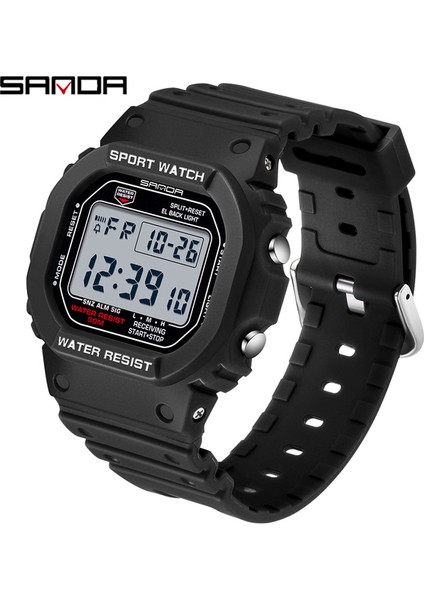 Yükseltme-Siyah Beyaz Sanda Izle Erkekler Bilek Dijital Saatler Rahat Elektronik Spor Su Geçirmez Kadın Saatler Moda Saat Relogio Masculion (Yurt Dışından)