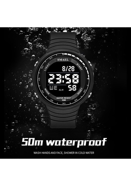 Beyaz Erkek Saatler Dijital 50 M Su Geçirmez Smael Spor Kol Saatleri Kronometre Çalar Saat Erkek Otomatik Tarih 1925 Askeri Dijital Saat (Yurt Dışından) modelleri