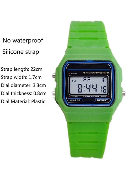 493 Yeşil Erkekler Izle Moda LED Dijital Saatler Adam Spor Askeri Kol Saatleri Vintage Paslanmaz Çelik Bileklik Elektronik Saat Reloj (Yurt Dışından)