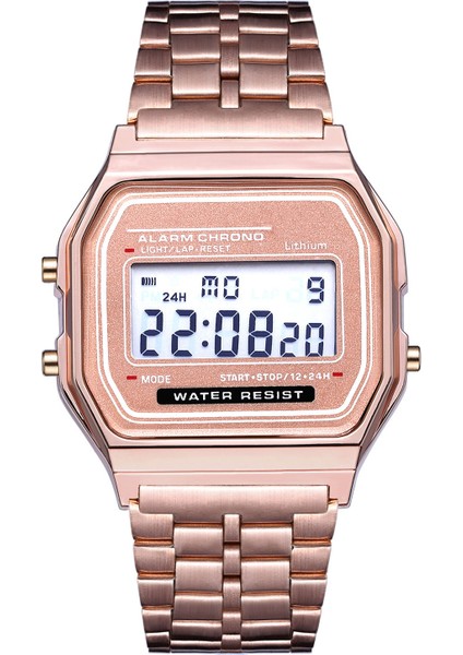 493 Yeşil Erkekler Izle Moda LED Dijital Saatler Adam Spor Askeri Kol Saatleri Vintage Paslanmaz Çelik Bileklik Elektronik Saat Reloj (Yurt Dışından)