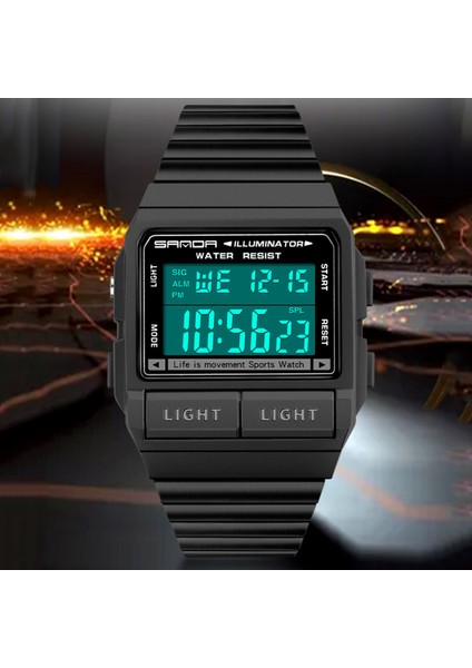 8113 Gümüş Sanda Askeri Erkek Saatler 50 M Su Geçirmez Izle Çalar Saat LED Dijital Kol Saati Paslanmaz Çelik Alaşım Bilek Relogio Masculino (Yurt Dışından) modelleri