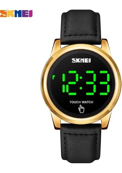 Altın Deri Skmeı Üst Marka Erkek Spor Saatler Dijital Dokunmatik Elektronik Saat Moda Lüks Adamın Su Geçirmez Kol Saati Reloj Hombre Erkek (Yurt Dışından)