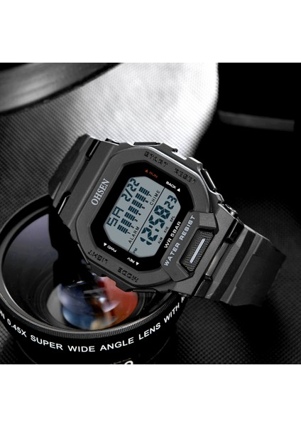 Yeşil Siyah Moda Dijital Erkek Izle Relogio Masculino Kırmızı Su Geçirmez Açık Spor Silikon Izle Ordu Elektronik Kol Saati Reloj Hombre (Yurt Dışından) fiyatları