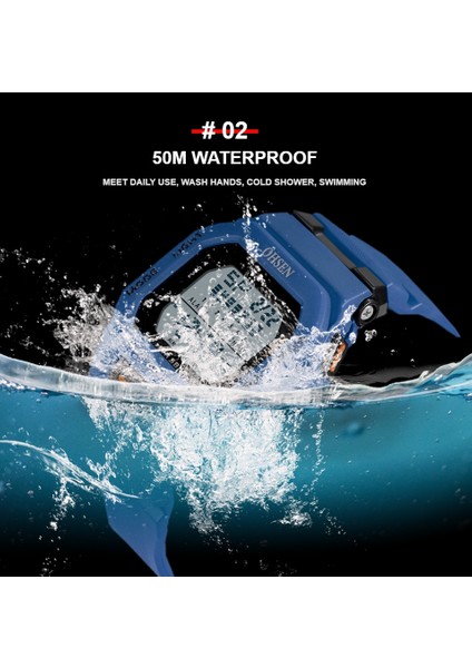 Yeşil Siyah Moda Dijital Erkek Izle Relogio Masculino Kırmızı Su Geçirmez Açık Spor Silikon Izle Ordu Elektronik Kol Saati Reloj Hombre (Yurt Dışından) modelleri