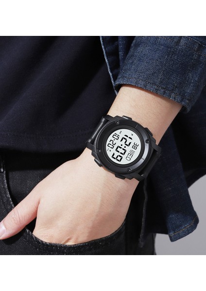 Siyah Siyah Skmeı Açık Askeri Chrono Geri Sayım Spor Izle Erkekler Çalar Saat 5bar Su Geçirmez Saatler LED Dijital Saat Reloj Hombre 1853 (Yurt Dışından) modelleri