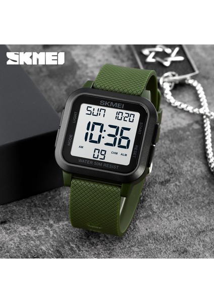 Mavi Beyaz Skmeı Marka Spor Dijital Saat Moda LED Erkek Saatler Chrono Elektronik Kol Saati Su Geçirmez Geri Sayım Saati Reloj Hombre (Yurt Dışından) indirimleri