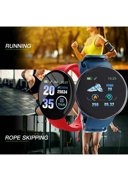 Siyah Mavi Mor Spor D18 Akıllı Saat Bilgi Hatırlatma Pedometre Fitness Takip Cihazı Çoklu Spor Modları Otomatik Işıklı Ekran Giyilebilir Cihaz (Yurt Dışından) fırsatları