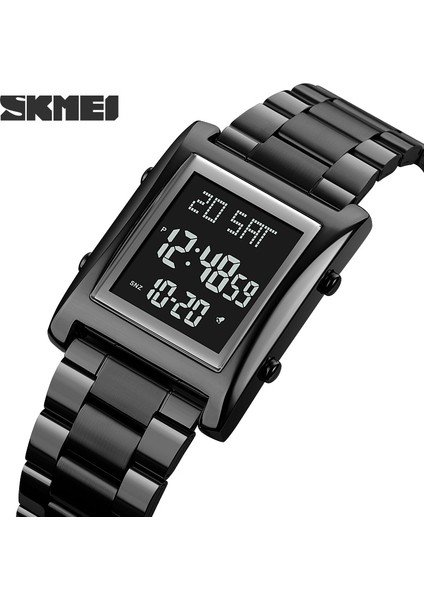 Siyah Siyah Skmeı Erkek Saatler Moda LED Erkekler Dijital Kol Saati Chrono Geri Sayım Alarm Saati Mens Reloj Hombre 1812 Montre Homme (Yurt Dışından)