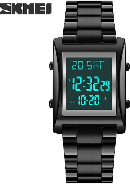 Siyah Siyah Skmeı Erkek Saatler Moda LED Erkekler Dijital Kol Saati Chrono Geri Sayım Alarm Saati Mens Reloj Hombre 1812 Montre Homme (Yurt Dışından)