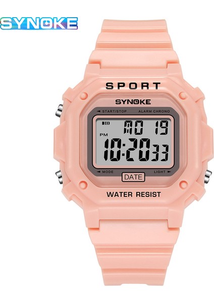 Pembe Lüks Erkek Saatler Elektronik Saat Su Geçirmez Yüzmek Spor Izle Erkekler Için Kare LED Dijital Askeri Kol Saati Adam Reloj Hombre (Yurt Dışından)