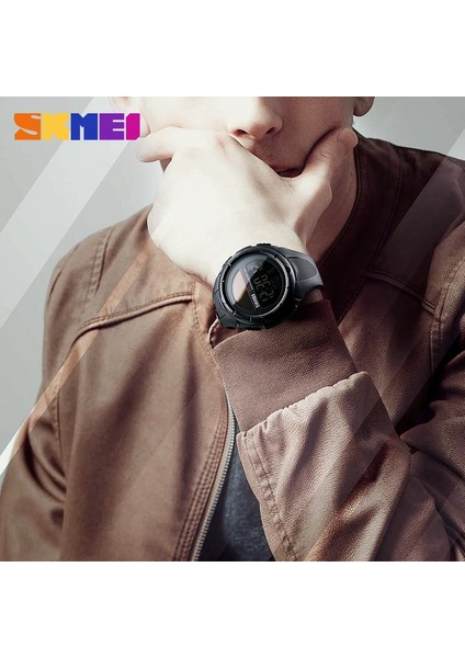 Siyah Skmeı Güneş Enerjisi Spor Saatler Lüks Marka Erkek Saatler Su Geçirmez Chrono Saat Erkekler Moda Bilek Saatler Relogio Masculino (Yurt Dışından)
