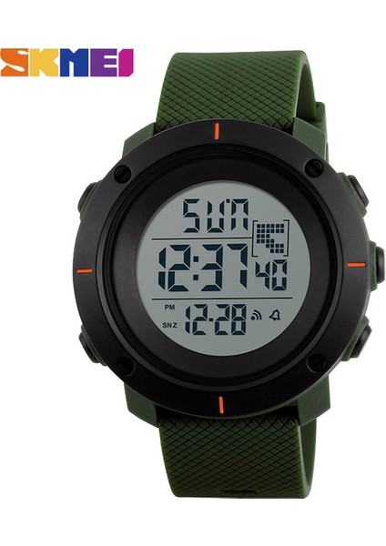 Yeşil Skmeı Erkekler Spor Izle Büyük Arama Dijital Askeri Açık Kol Saatleri Arka Işık Kronograf Alarmı 50 M Su Geçirmez Saatler 1213 (Yurt Dışından)